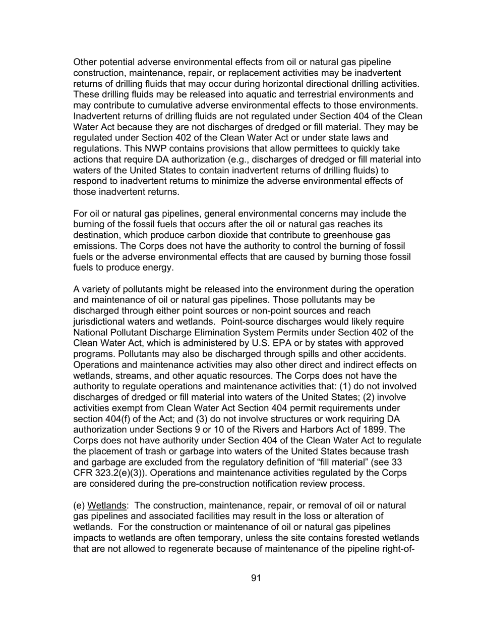 Decision Document Nationwide Permit 12, Page 91