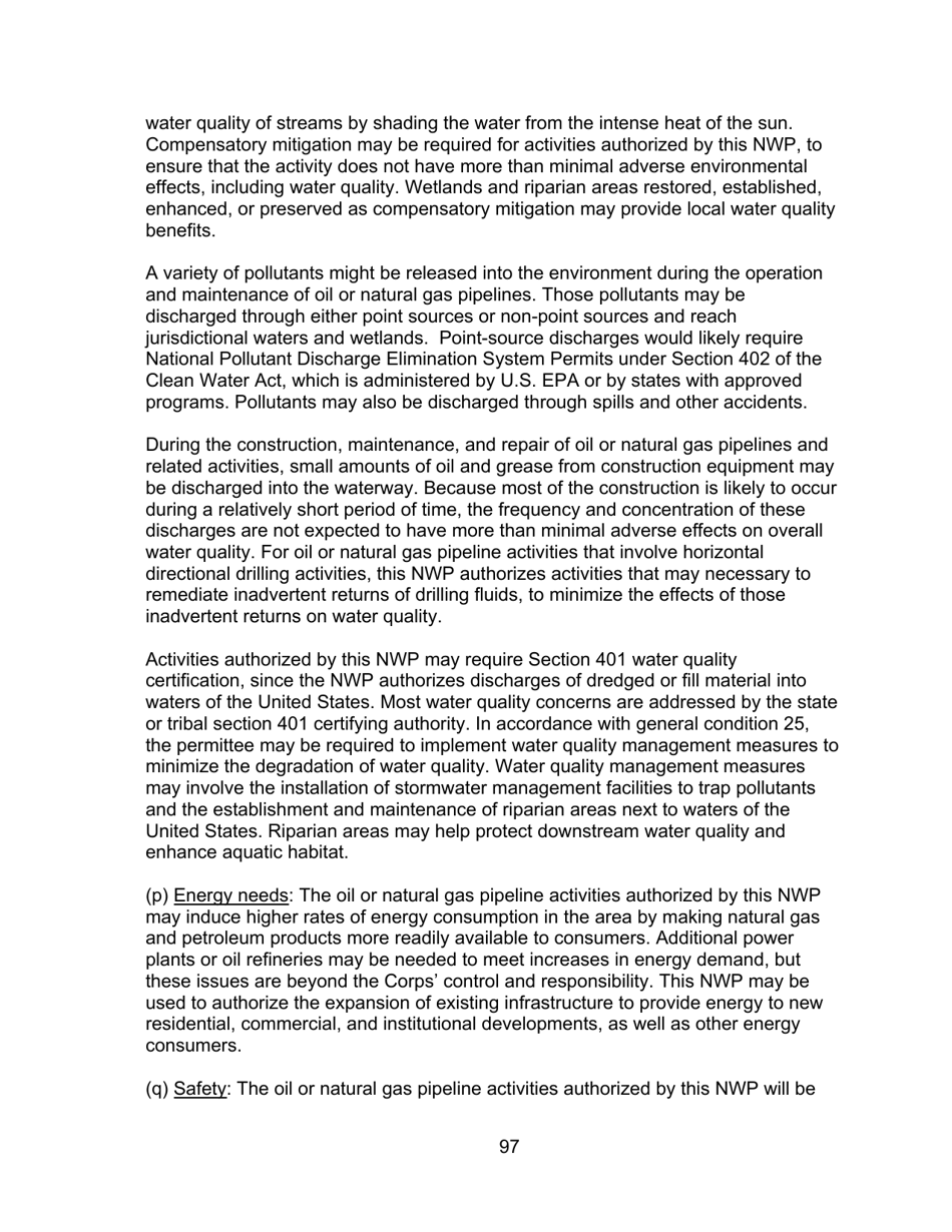 Decision Document Nationwide Permit 12, Page 97