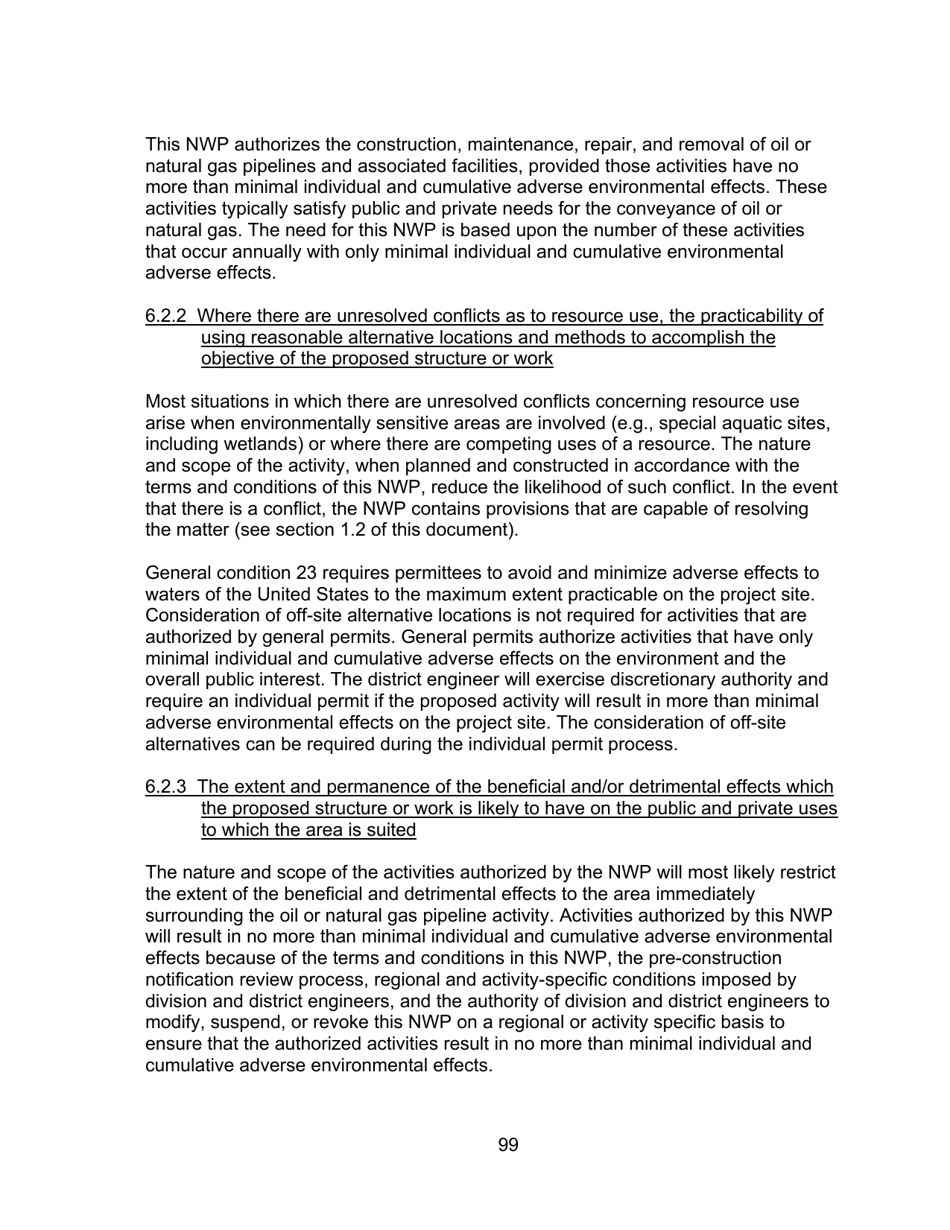 Decision Document Nationwide Permit 12, Page 99