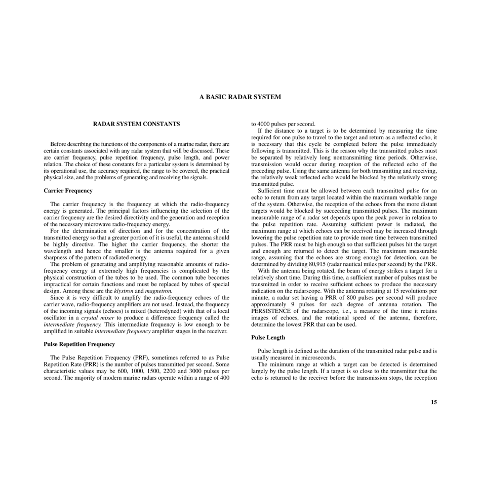 Chapter 1 - Basic Radar Principles and General Characteristics - National Geospatial-Intelligence Agency, Page 15