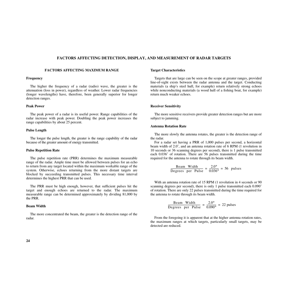 Chapter 1 - Basic Radar Principles and General Characteristics - National Geospatial-Intelligence Agency, Page 24