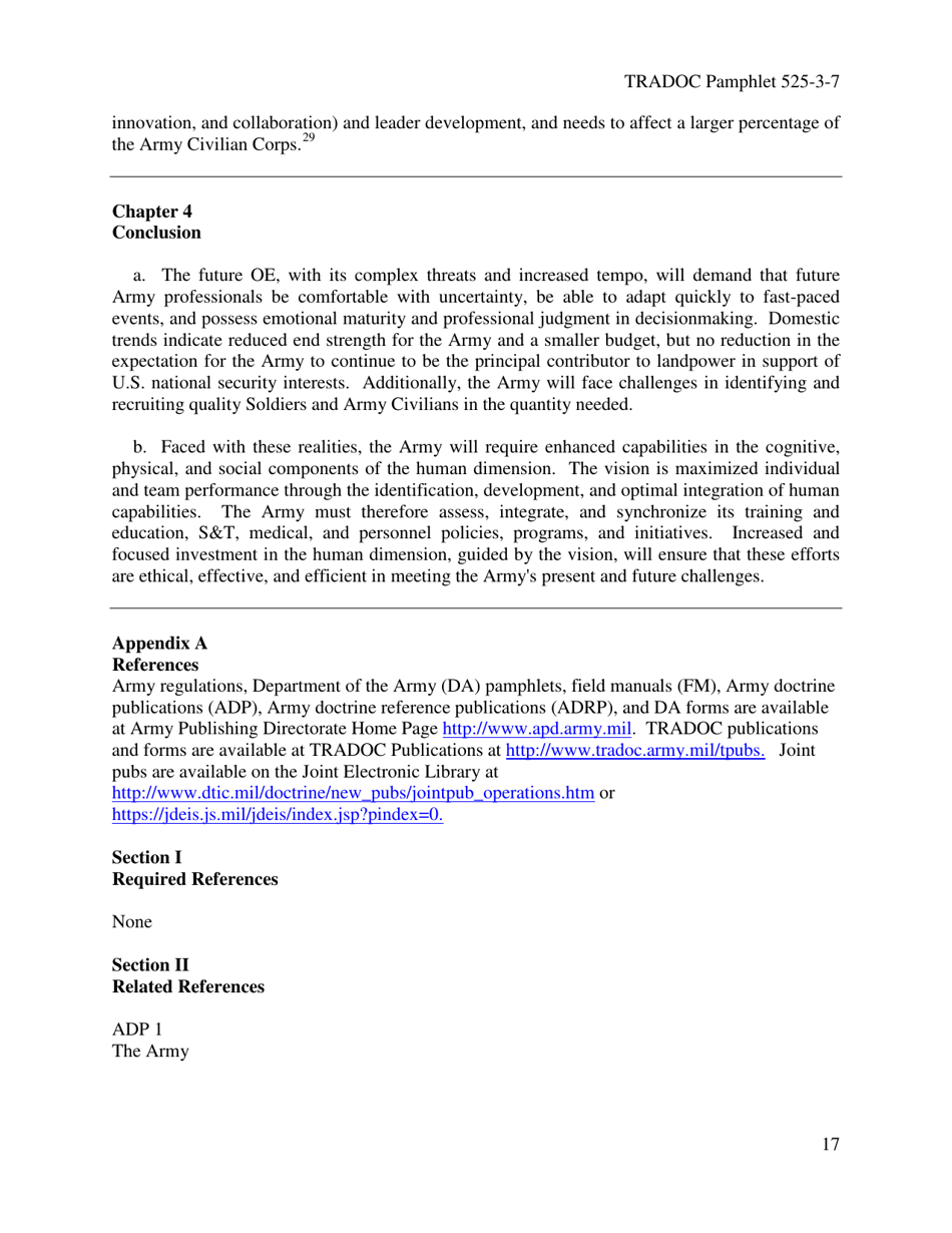 Tradoc Pamphlet 525-3-7 - the U.S. Army Human Dimension Concept, Page 21