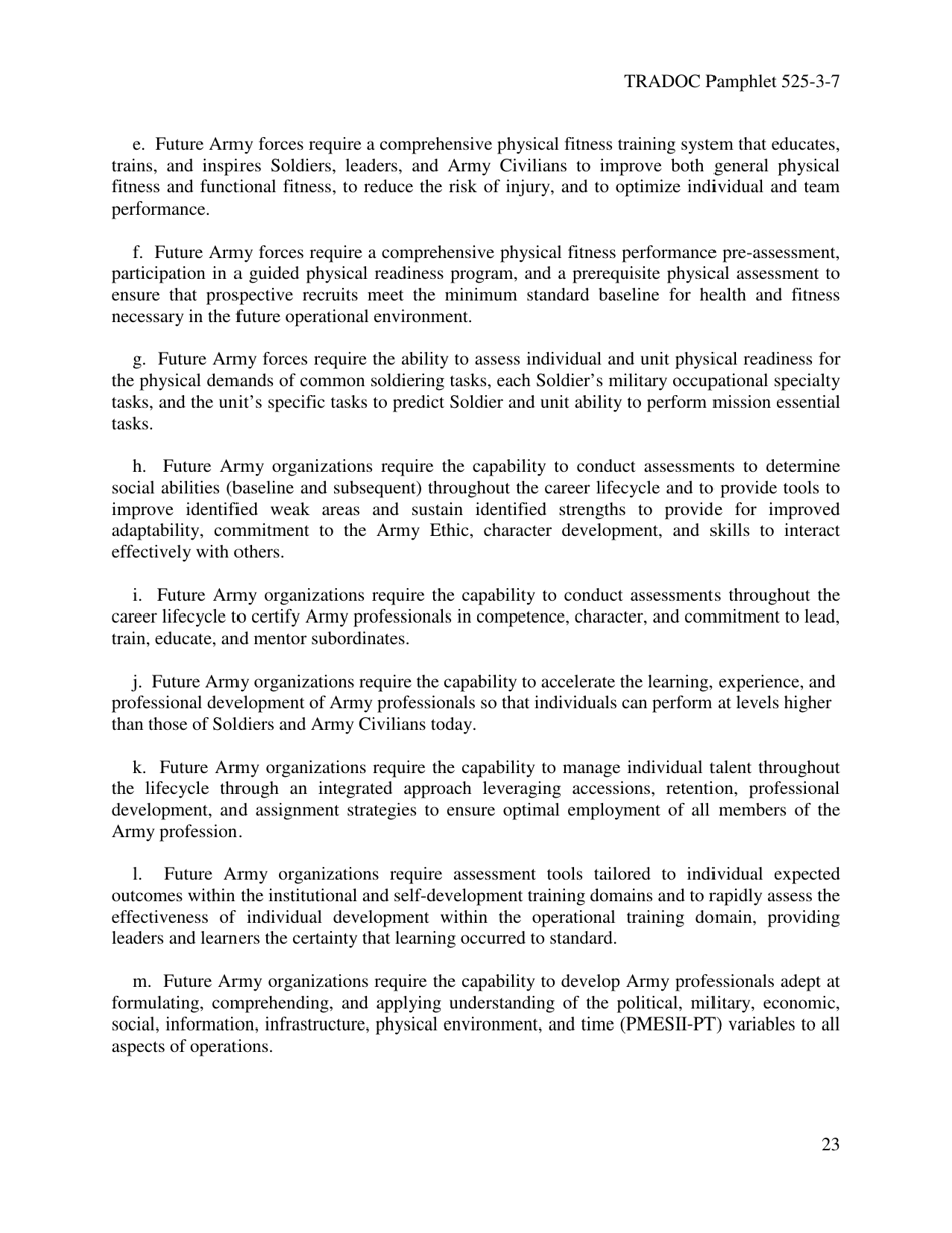 Tradoc Pamphlet 525-3-7 - the U.S. Army Human Dimension Concept, Page 27