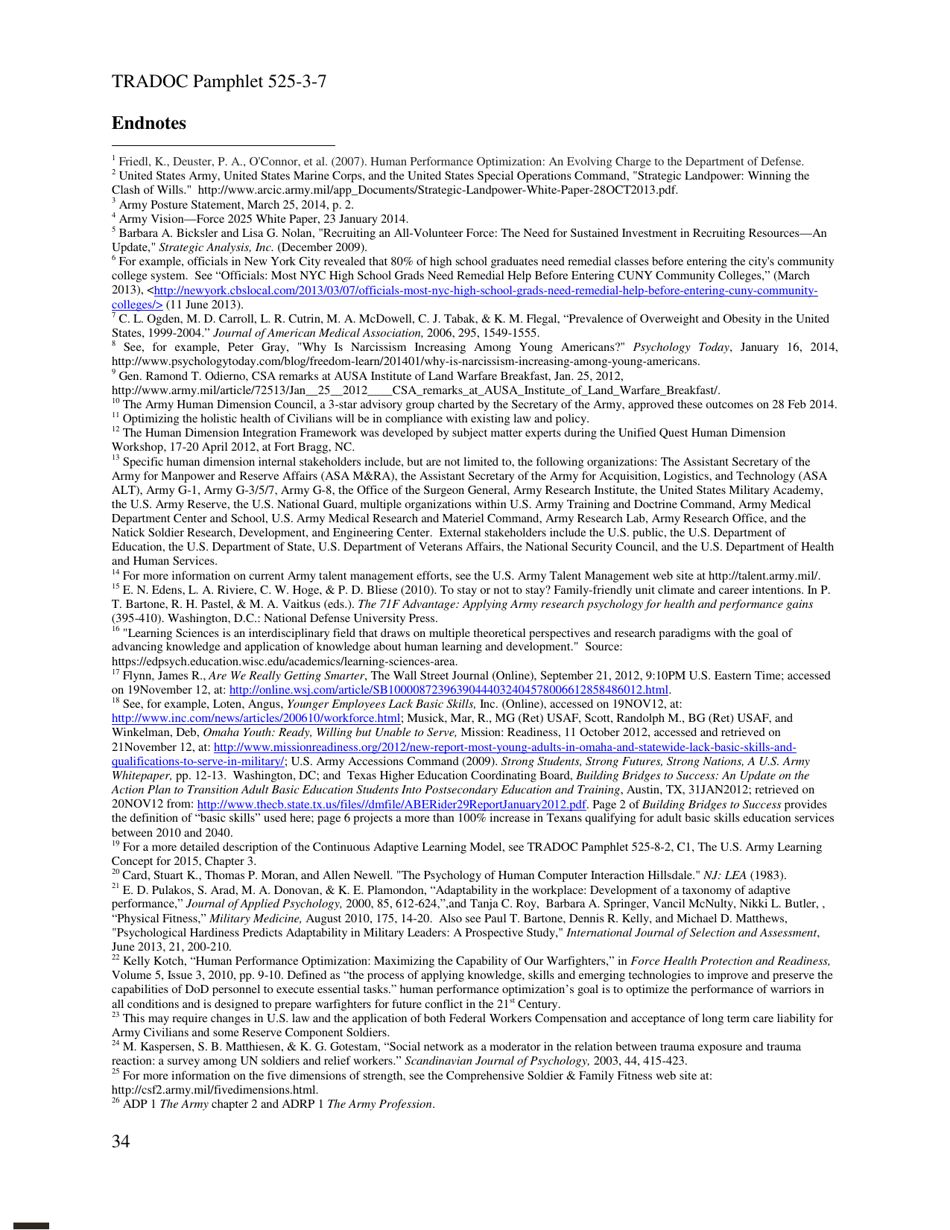 Tradoc Pamphlet 525-3-7 - the U.S. Army Human Dimension Concept, Page 38