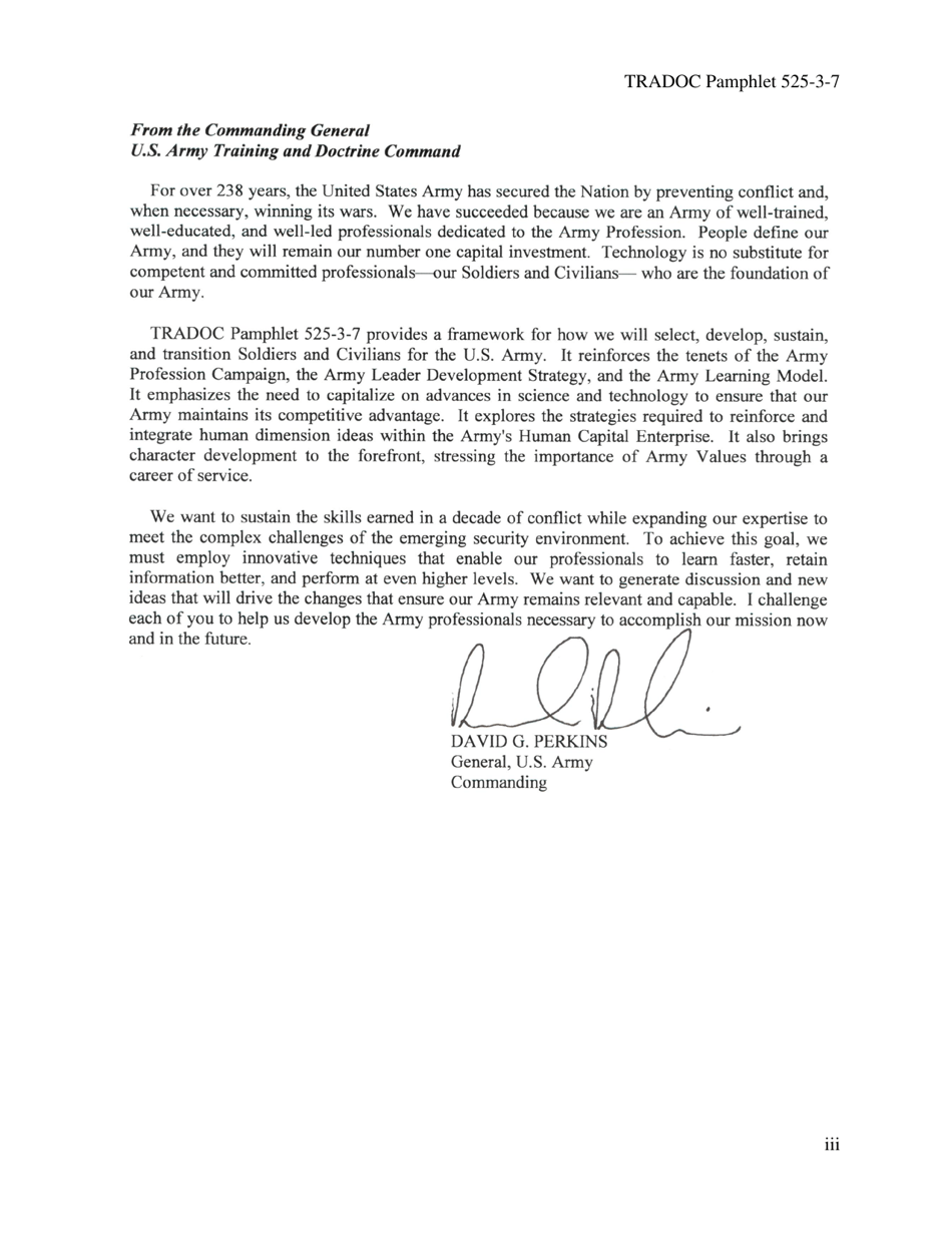 Tradoc Pamphlet 525-3-7 - the U.S. Army Human Dimension Concept, Page 3