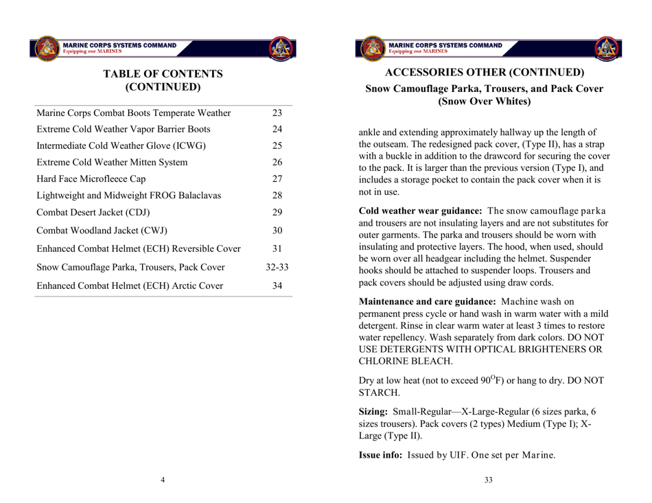 Organizational Clothing and Equipment Wear Guide, Page 4