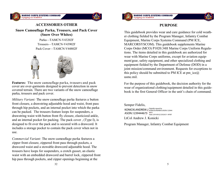 Organizational Clothing and Equipment Wear Guide, Page 5