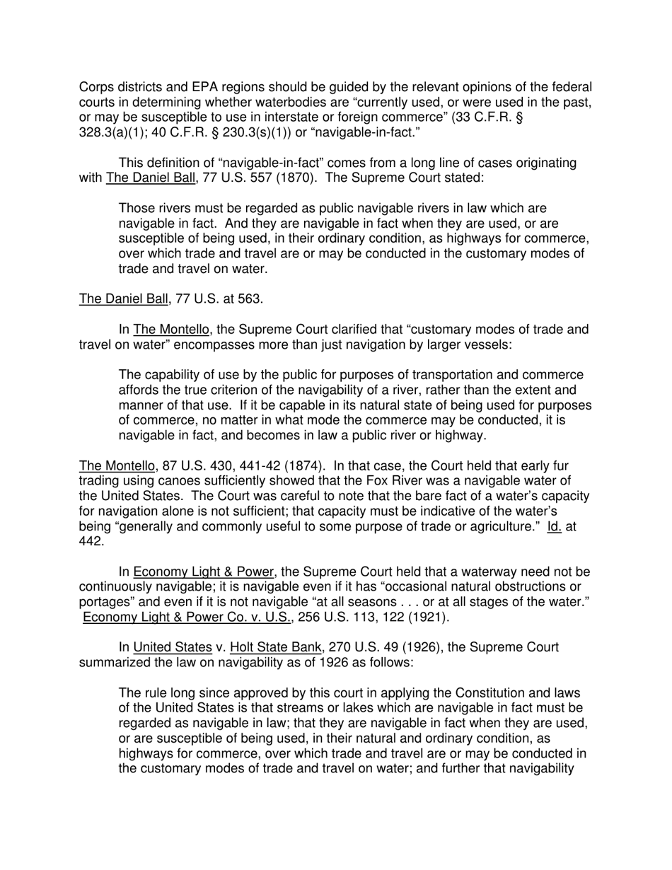 Appendix D Legal Definition of traditional Navigable Waters, Page 3