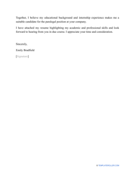 Sample &quot;Paralegal Cover Letter&quot;, Page 2