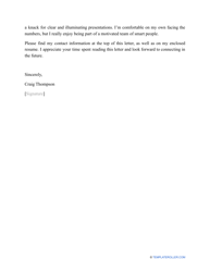 Sample Data Analyst Cover Letter, Page 2
