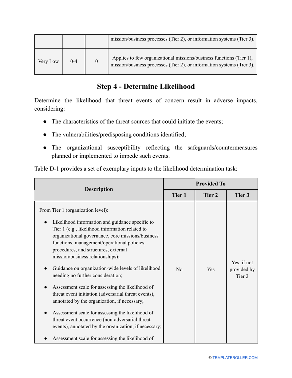 Nist Risk Assessment Template, Page 26