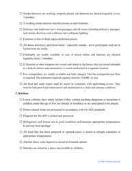 &quot;Foster Care Home Inspection Checklist Template&quot;, Page 2