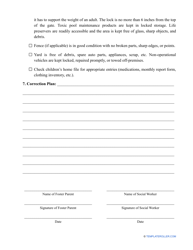 &quot;Foster Care Home Inspection Checklist Template&quot;, Page 5