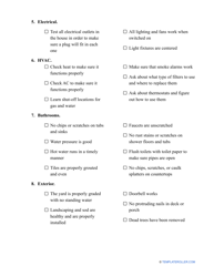 New Construction Home Inspection Checklist Template, Page 2