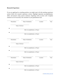 Curriculum Vitae (Cv) Template, Page 2
