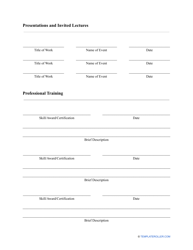 &quot;Curriculum Vitae (Cv) Template&quot;, Page 6