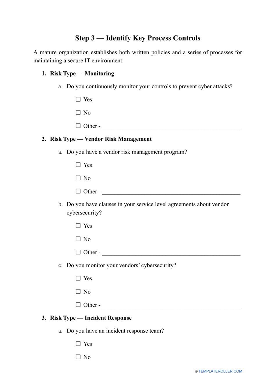 Vendor Risk Assessment Template, Page 7