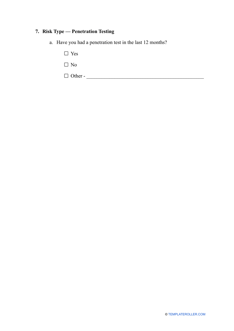 Vendor Risk Assessment Template, Page 9