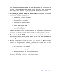 HIPAA Risk Assessment Template, Page 4