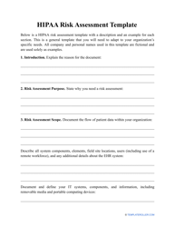 HIPAA Risk Assessment Template, Page 5