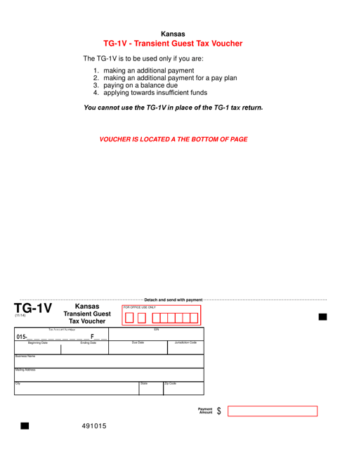 Form TG-1V  Printable Pdf
