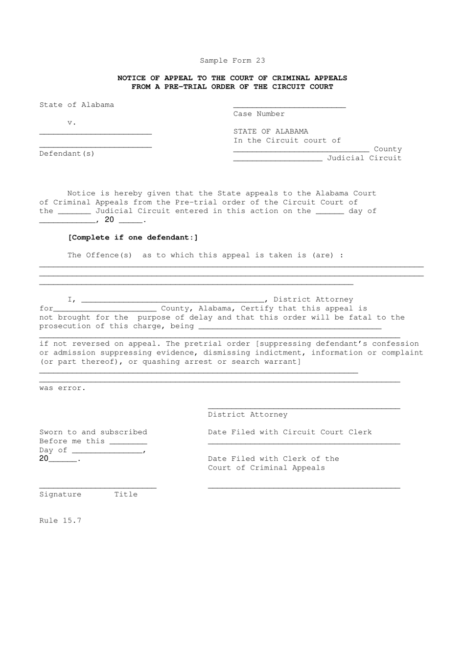 Florida Notice Of Appeal Circuit Court Form Fillable Printable Forms