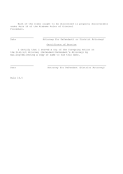 Sample Form 28 Motion to Compel Discovery, Continuance and/or, to Impose Sanctions for Noncompliance - Alabama, Page 2