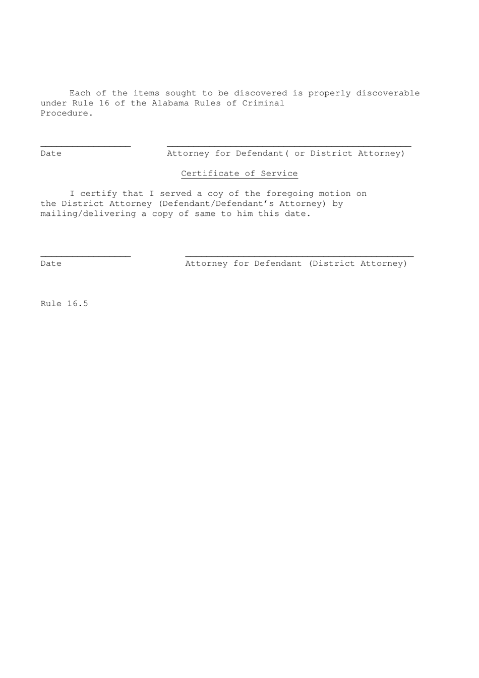 Sample Form 28 Motion to Compel Discovery, Continuance and / or, to Impose Sanctions for Noncompliance - Alabama, Page 2