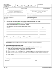 Form PS-02 Request to Change Child Support - Alabama, Page 2