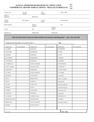 Document preview: Form CMV-B Schedule B Mileage Report - Kansas