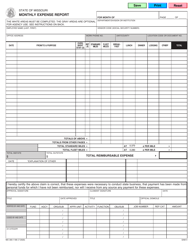 Document preview: Form MO300-1189 Monthly Expense Report - Missouri