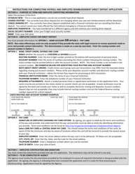 Payroll &amp; Employee Reimbursement Direct Deposit Application - Missouri, Page 2