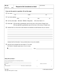 Form PS-16 Request to Be Considered an Adult - Alabama, Page 2