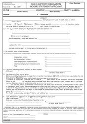 Document preview: Form CS-41 Child-Support-Obligation Income Statement/Affidavit - Alabama