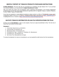 Form TB-42 Monthly Report of Tobacco Products Purchases - Kansas, Page 2