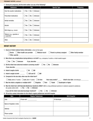 Sudden Unexpected Infant Death Investigation Reporting Form, Page 2