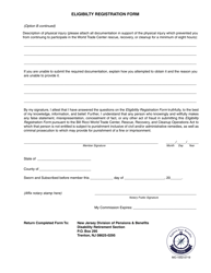 Form MO-1052 Eligibility Registration Form - New Jersey, Page 2