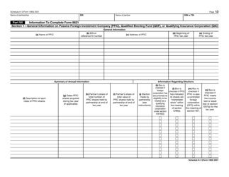 IRS Form 1065 Schedule K-3 Partner&#039;s Share of Income, Deductions, Credits, Etc. - International, Page 13