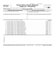 IRS Form 1065 Schedule K-3 Partner&#039;s Share of Income, Deductions, Credits, Etc. - International