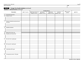 IRS Form 1065 Schedule K-2 Partners&#039; Distributive Share Items - International, Page 2