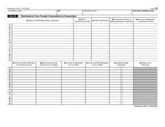 IRS Form 1120-S Schedule K-3 Shareholder&#039;s Share of Income, Deductions, Credits, Etc. - International, Page 10