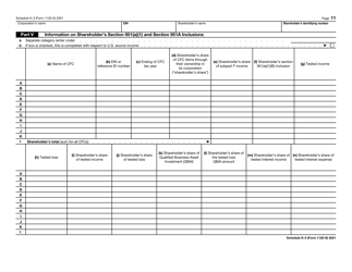 IRS Form 1120-S Schedule K-3 Shareholder&#039;s Share of Income, Deductions, Credits, Etc. - International, Page 11