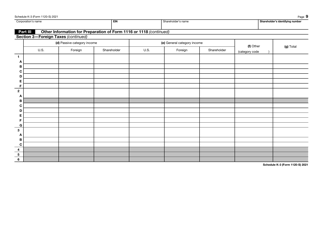 IRS Form 1120-S Schedule K-3 Shareholder&#039;s Share of Income, Deductions, Credits, Etc. - International, Page 9