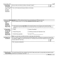 IRS Form W-12 &quot;IRS Paid Preparer Tax Identification Number (Ptin) Application and Renewal&quot;, Page 2