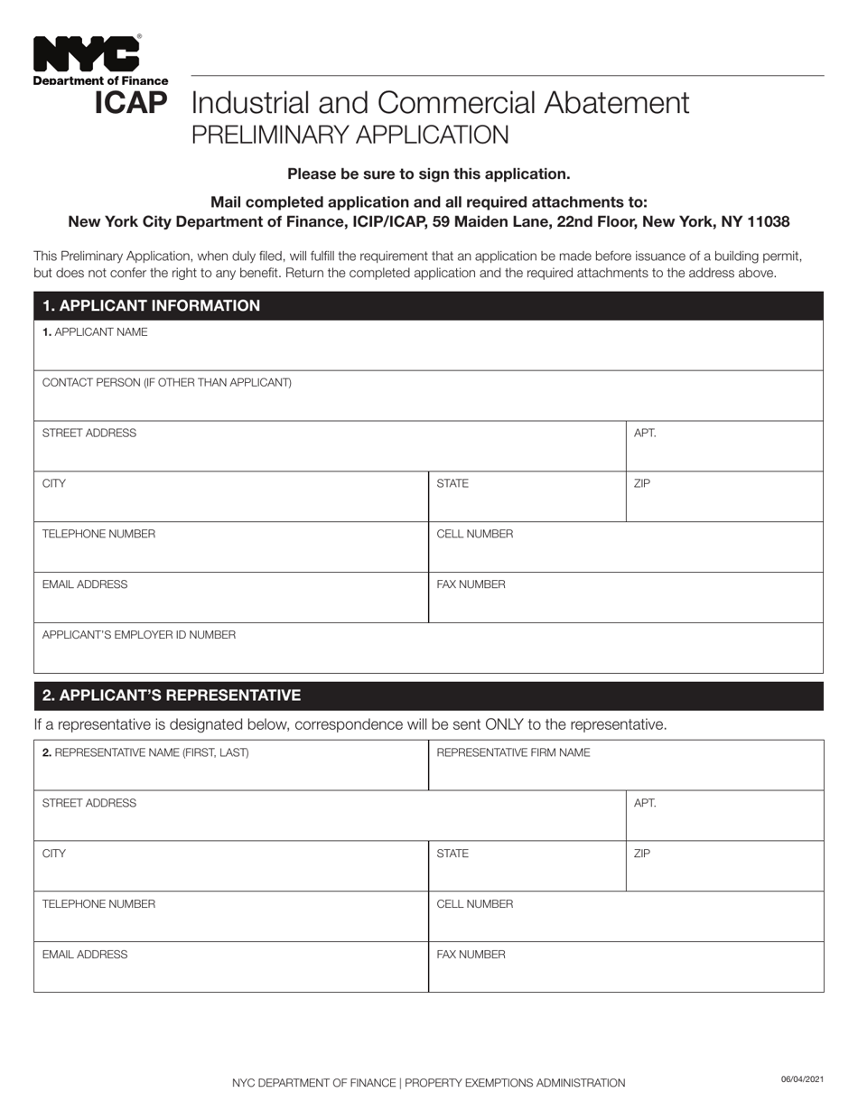 Industrial and Commercial Abatement Preliminary Application - New York City, Page 4