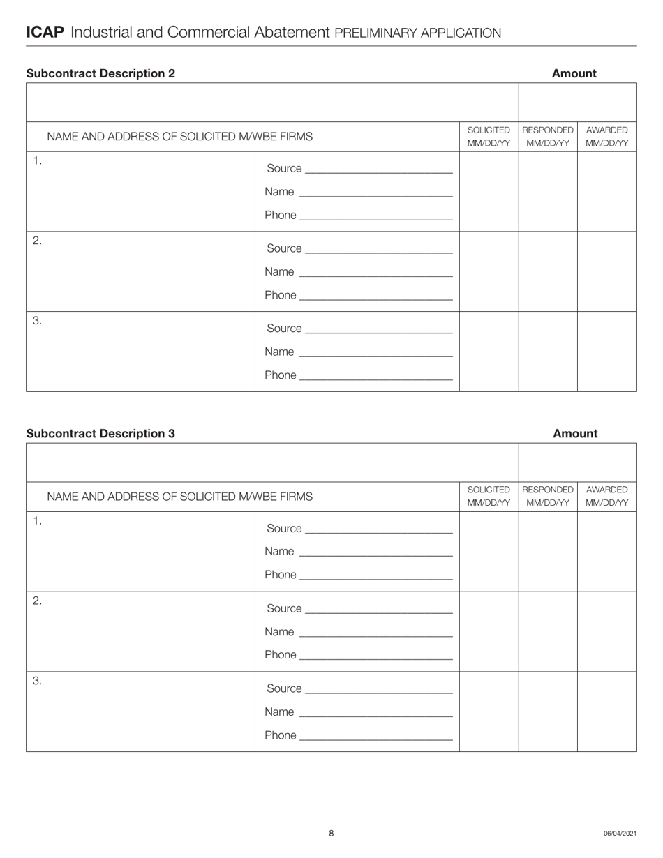 Industrial and Commercial Abatement Preliminary Application - New York City, Page 8