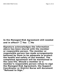 Form DDD-1530A-LP Managed Risk Agreement Services and/or Placement - Large Print - Arizona, Page 11
