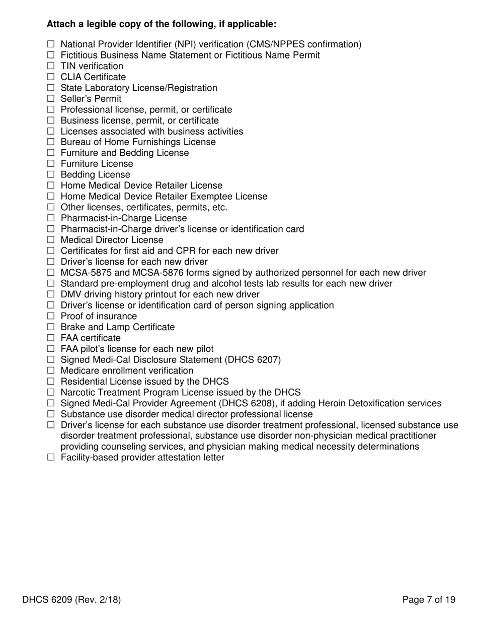 Form DHCS6209 Medi-Cal Supplemental Changes - California, Page 9