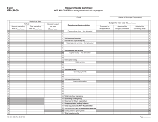 Form OR-LB-30 (150-504-030) Requirements Summary - Oregon, Page 2
