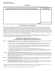 Form SFN25831 Coal Severance Tax - North Dakota, Page 2